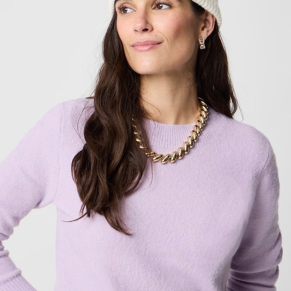 JCrew Factory Crew Neck Sweater in Extra Soft Yarn size XXS - Picture 2 of 4